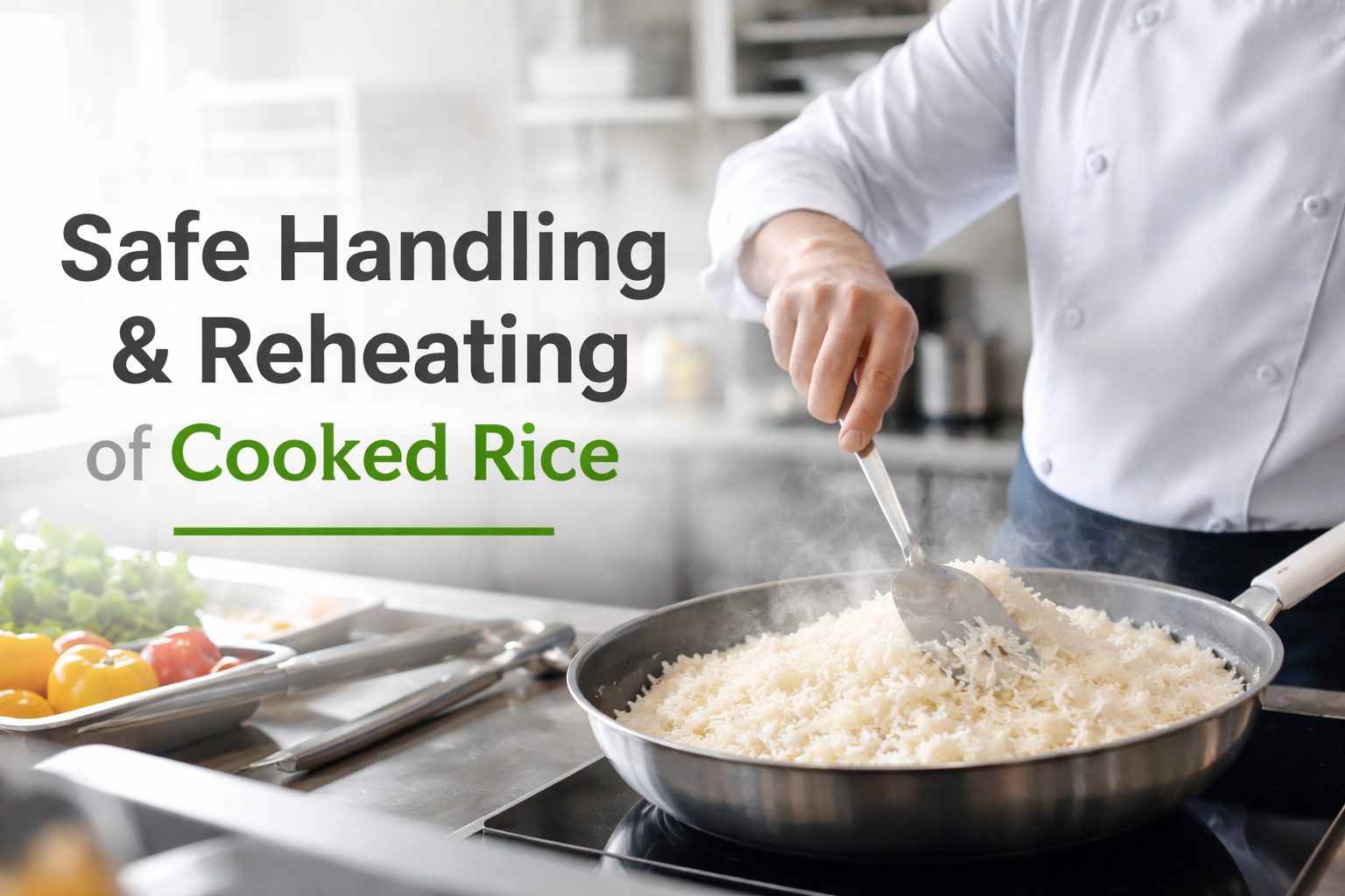 What are the risks with reheating cooked rice and how can you stay safe