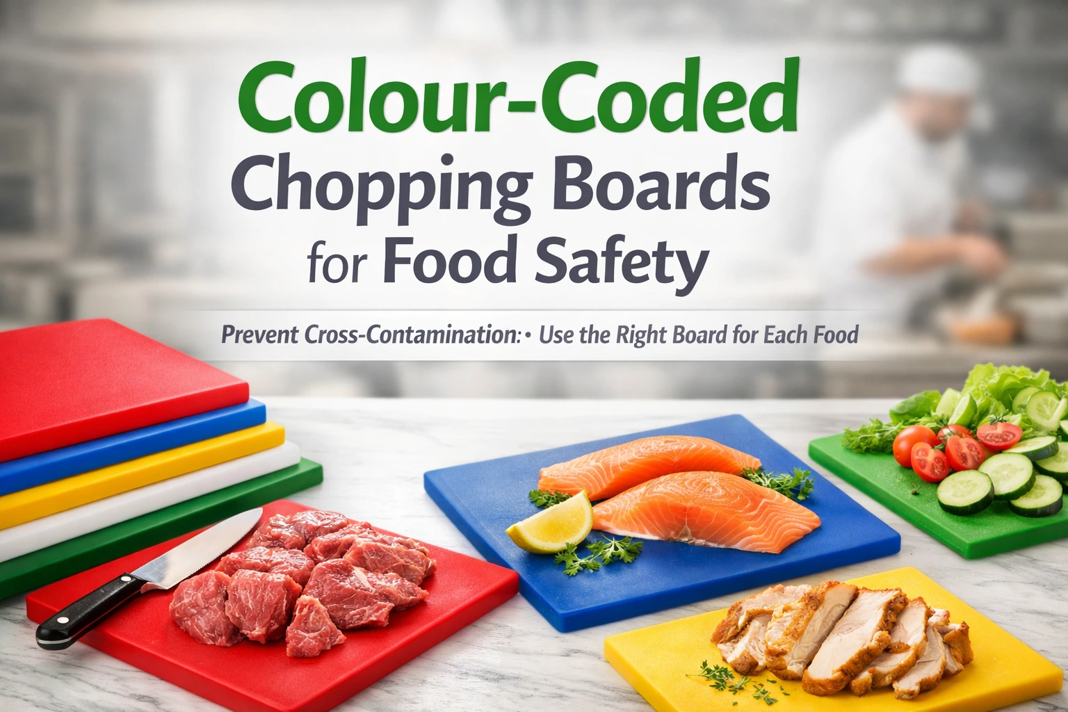 Colour-Coded Chopping Boards Improve Food Safety in Kitchens