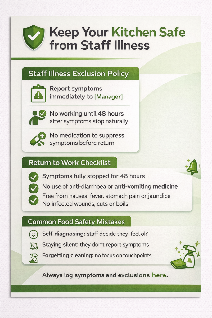 Can one sick staff member ruin food safety management? 1000016833