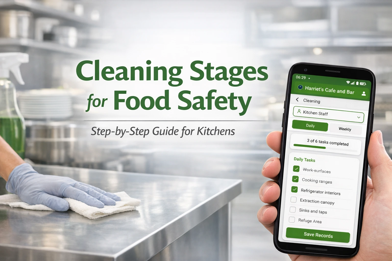 Cleaning Stages for Food Safety Management