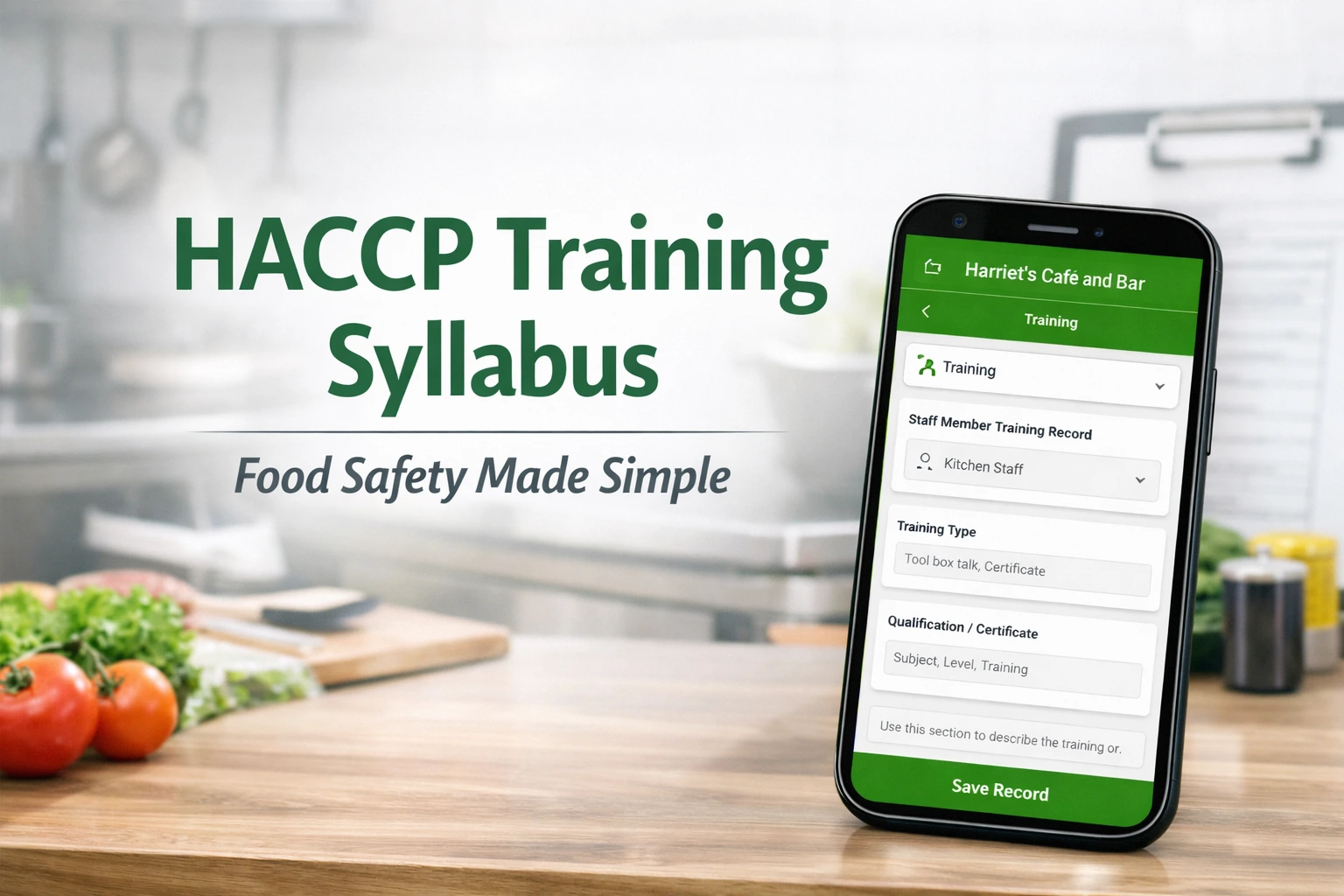 HACCP Training Syllabus for Food Safety Management