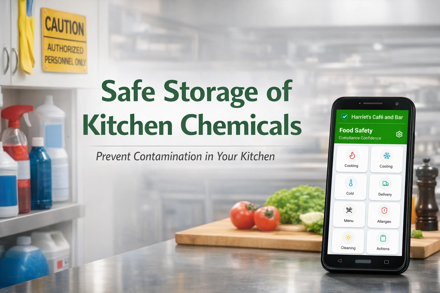 Safe Storage of Kitchen Chemicals in Food Safety Management
