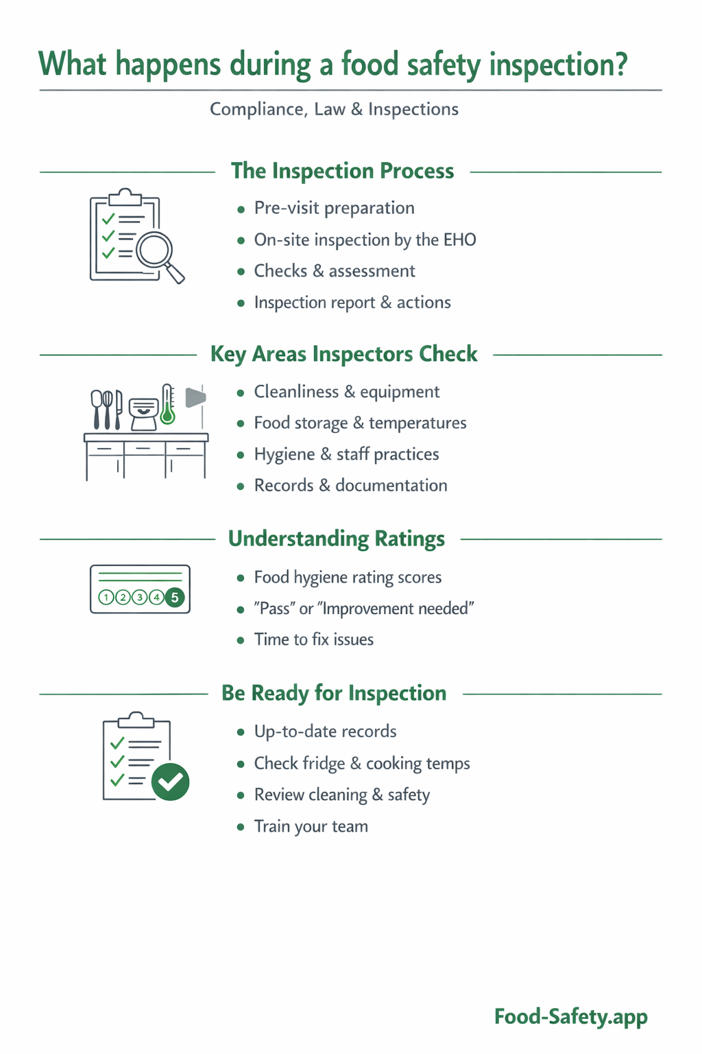 Keep your kitchen organised and records up to date for inspections