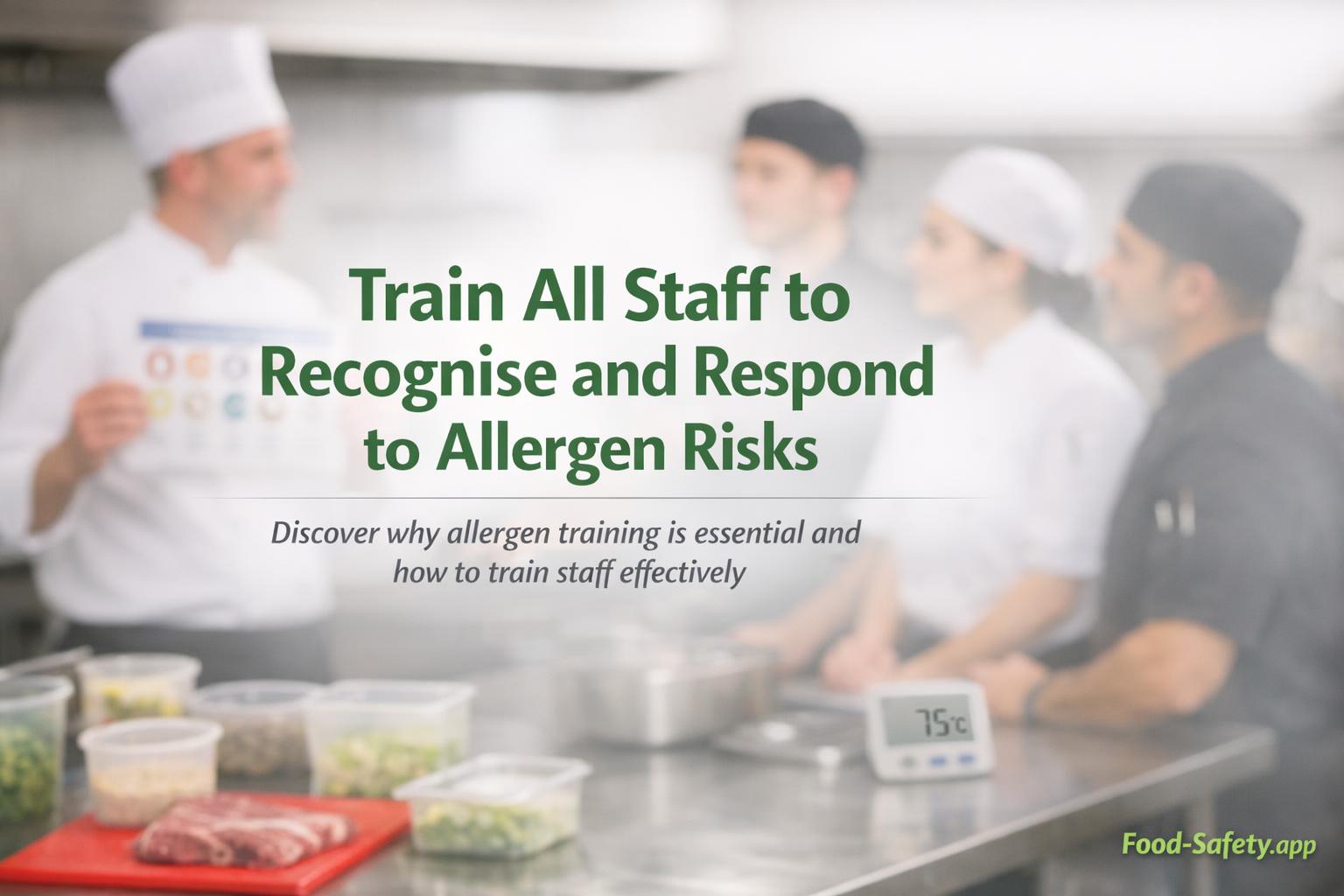 Why is allergen training important for staff?