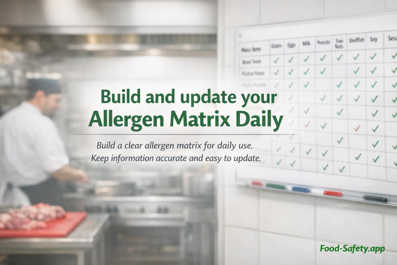 How to Build an Allergen Matrix