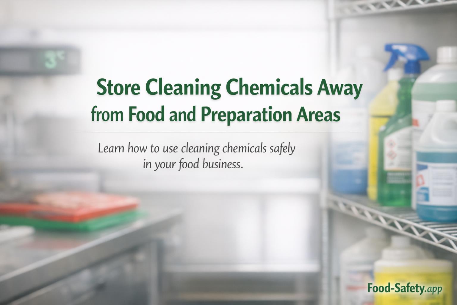 How should cleaning chemicals be used safely?