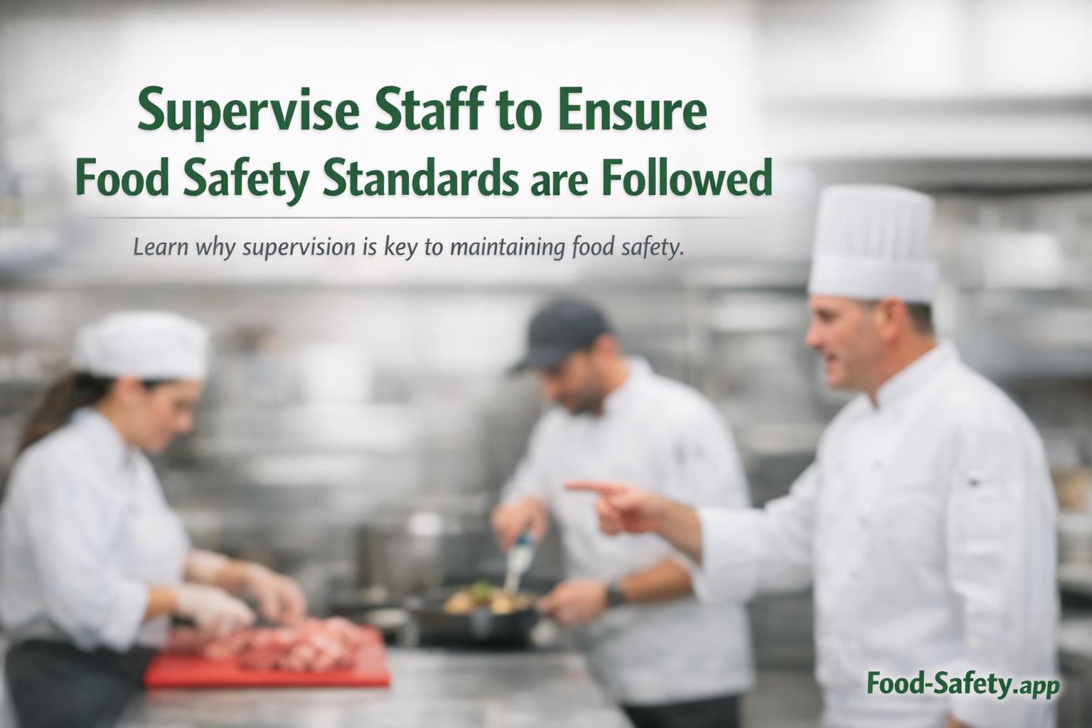 Why is supervision important in food safety?