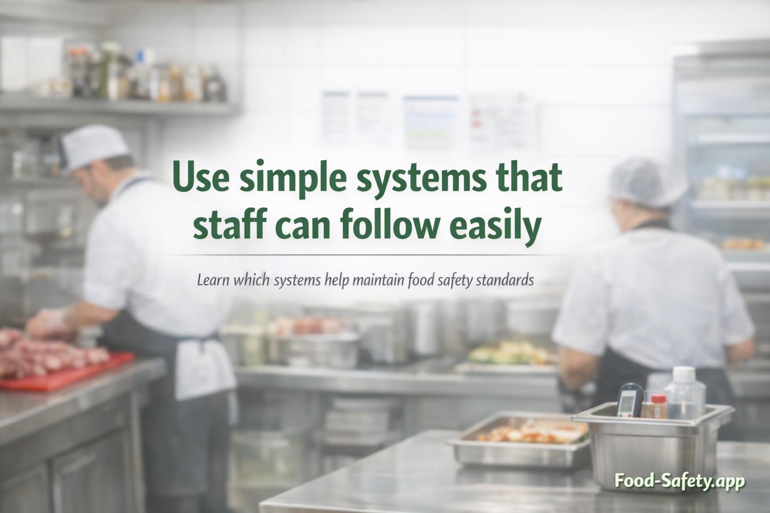 What systems help run a safe food business?