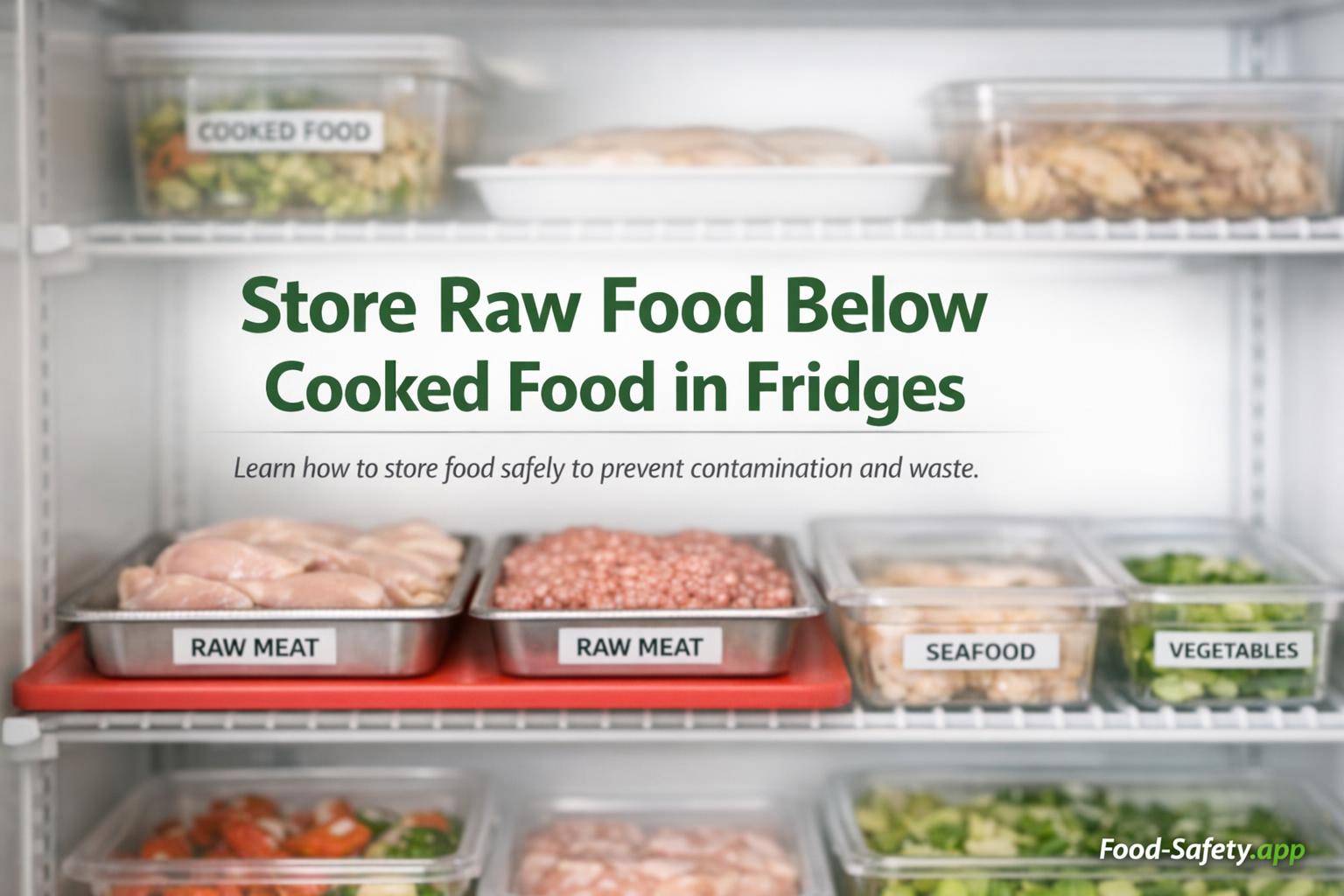 How should food be stored safely in a kitchen? How should food be stored safely in a kitchen?