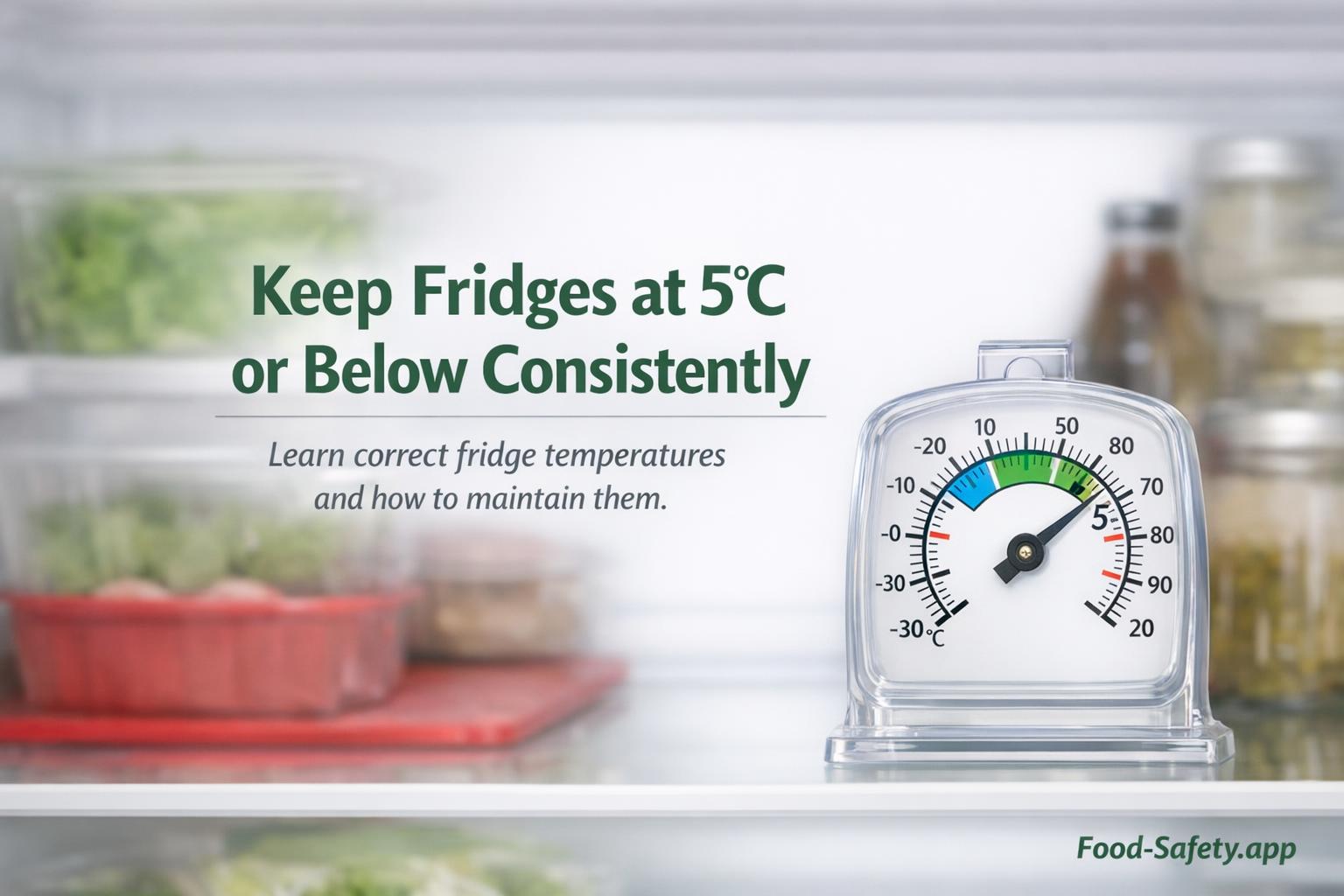What is the correct fridge temperature for food safety?