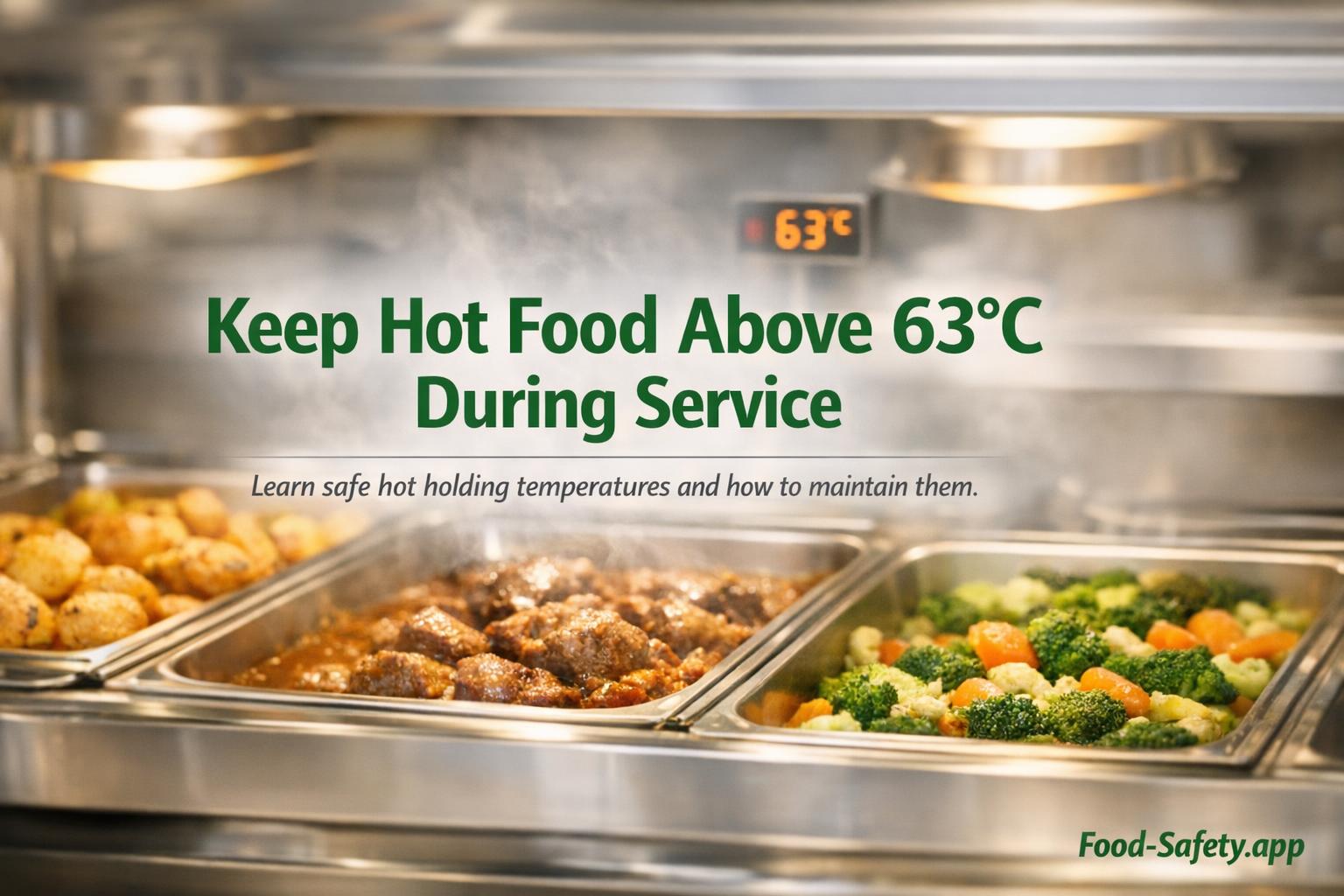 What is safe hot holding temperature for food?