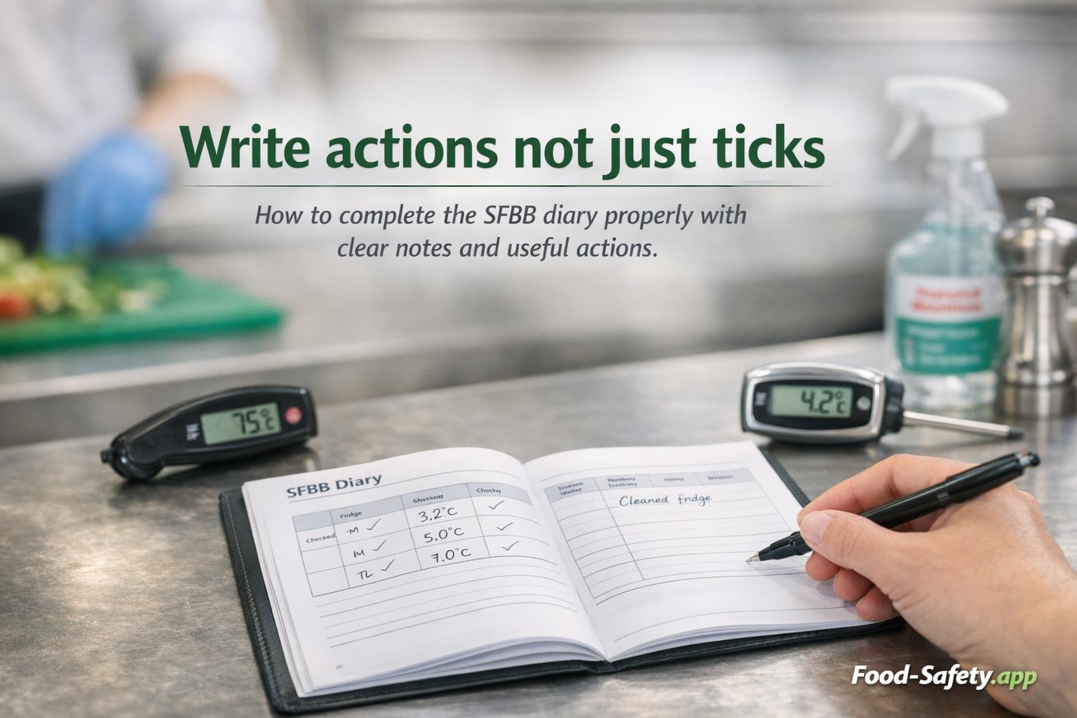 How to Fill In the SFBB Diary Properly