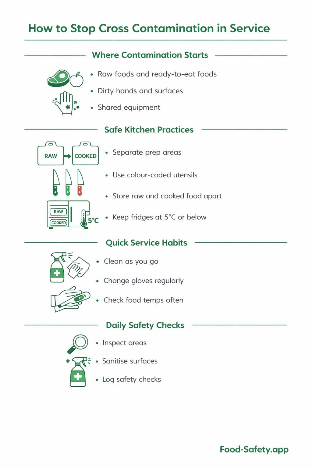 How to Stop Cross Contamination in Service Stop cross contamination during service