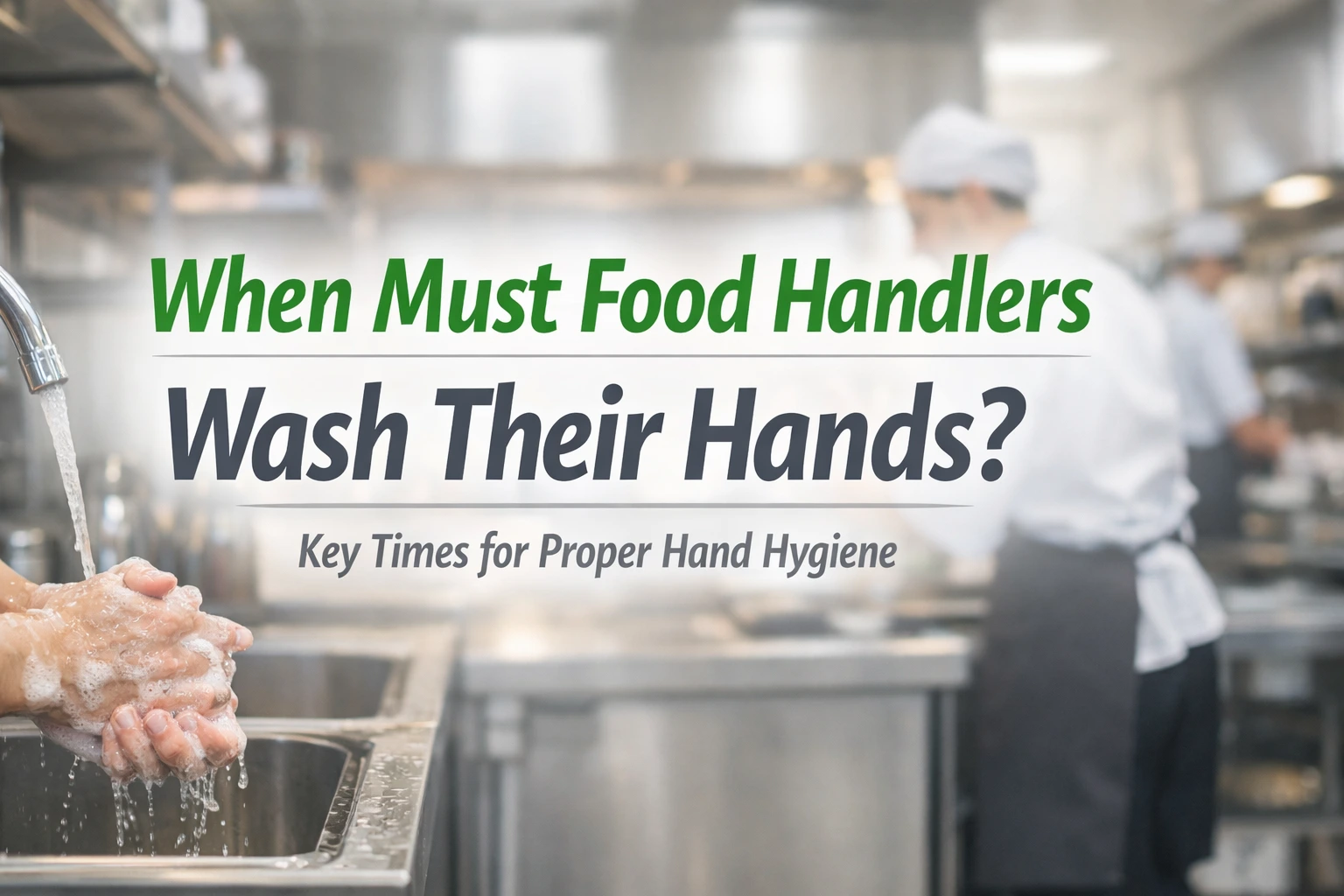 When Must Food Handlers Wash Their Hands? When Must Food Handlers Wash Their Hands?