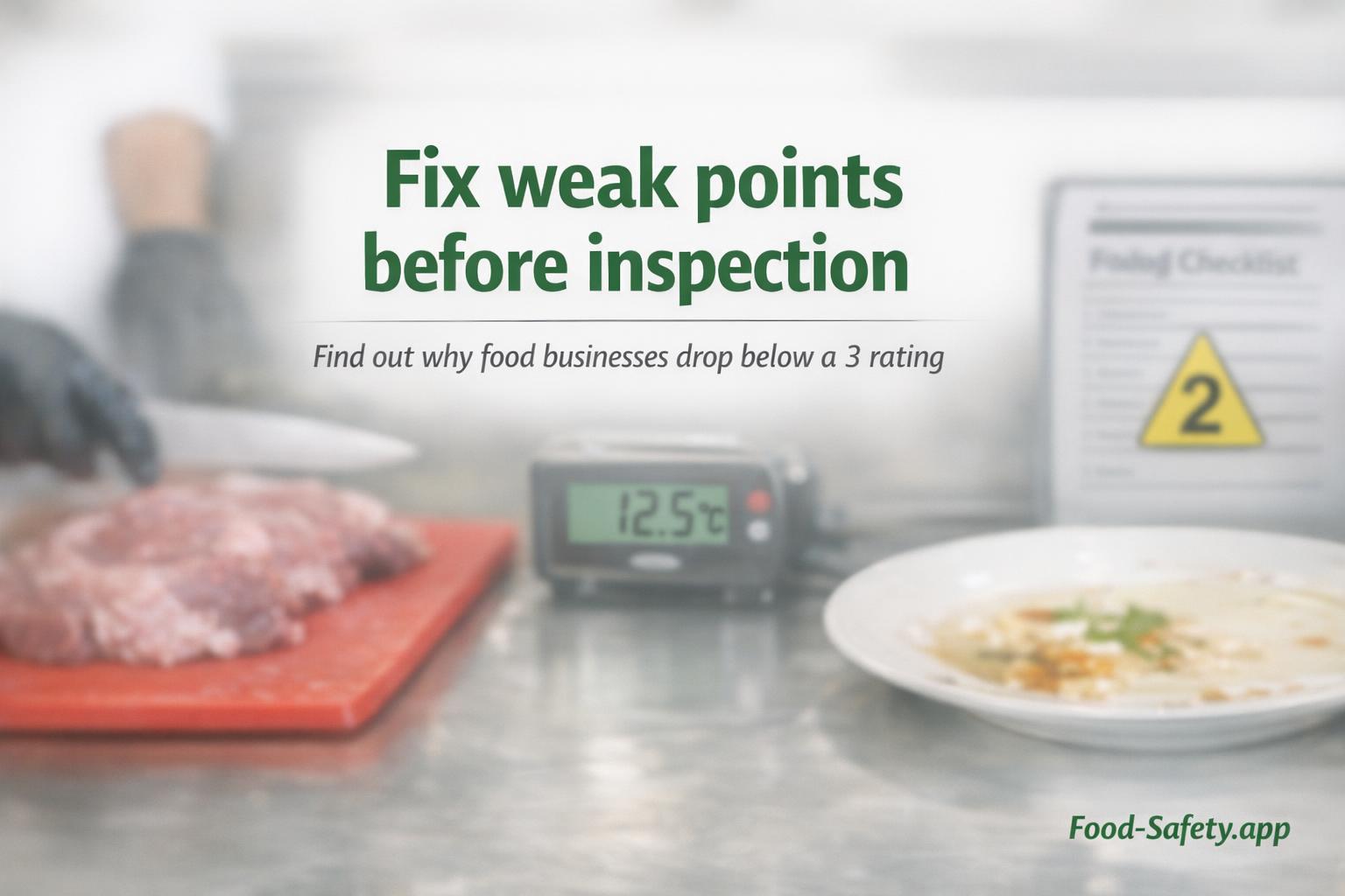 Why Food Businesses Drop Below a 3 Rating