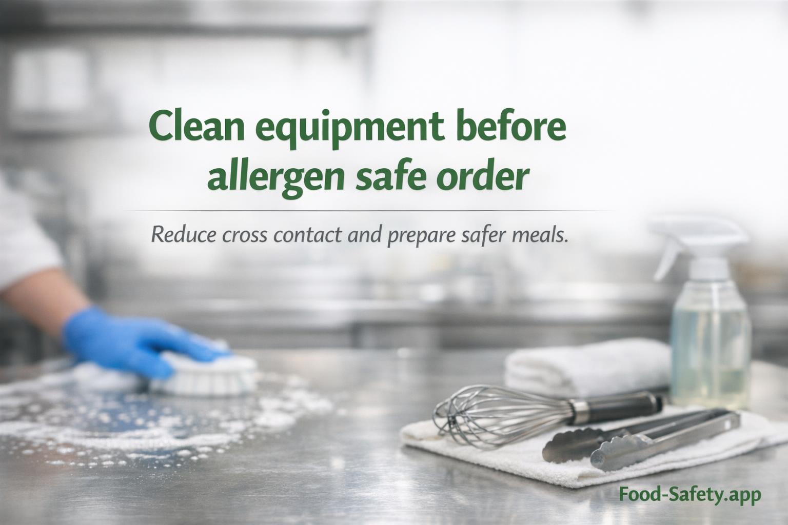 How to Clean to Reduce Allergen Cross Contact How to Clean to Reduce Allergen Cross Contact