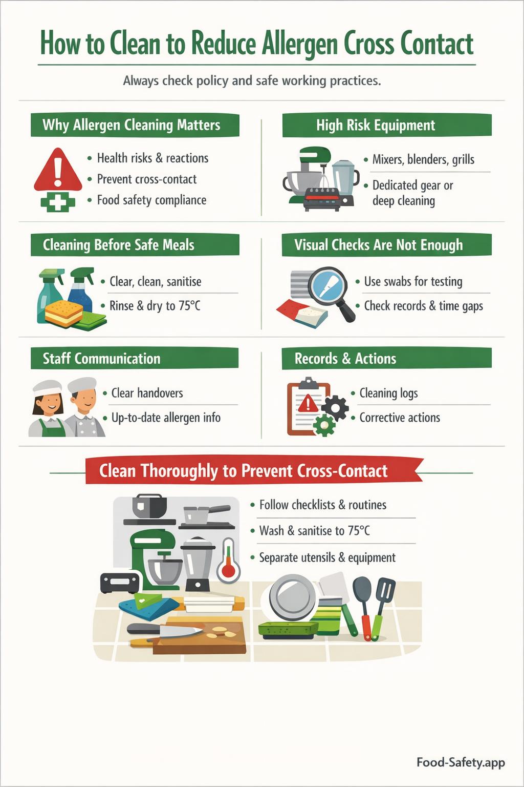 How to Clean to Reduce Allergen Cross Contact Clean to reduce allergen cross contact