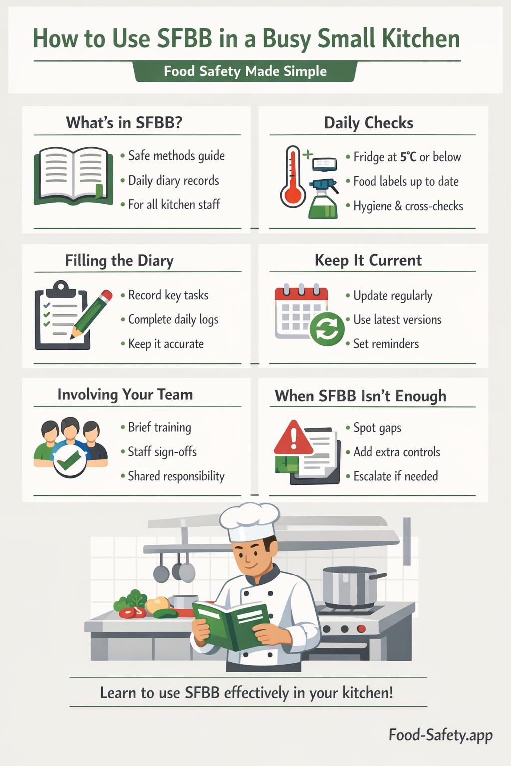 How to use SFBB in a busy small kitchen