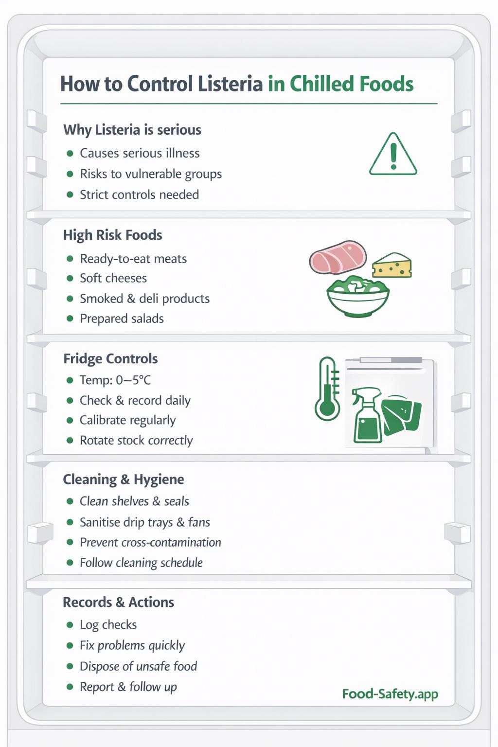 Listeria control in chilled foods