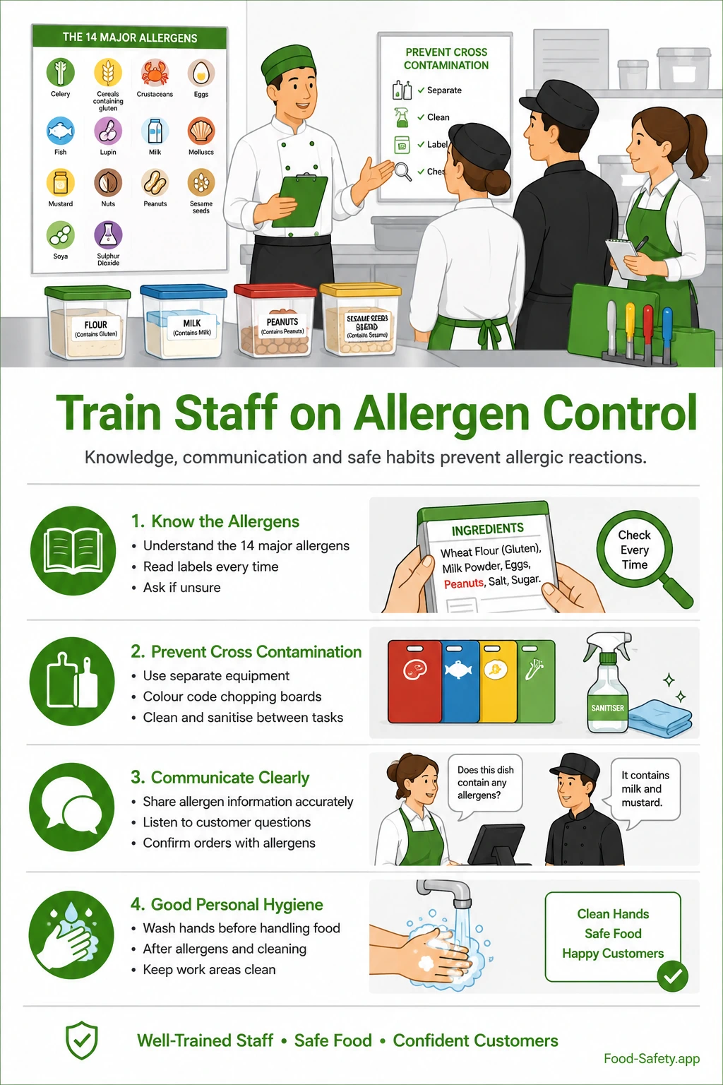Staff allergen control training session