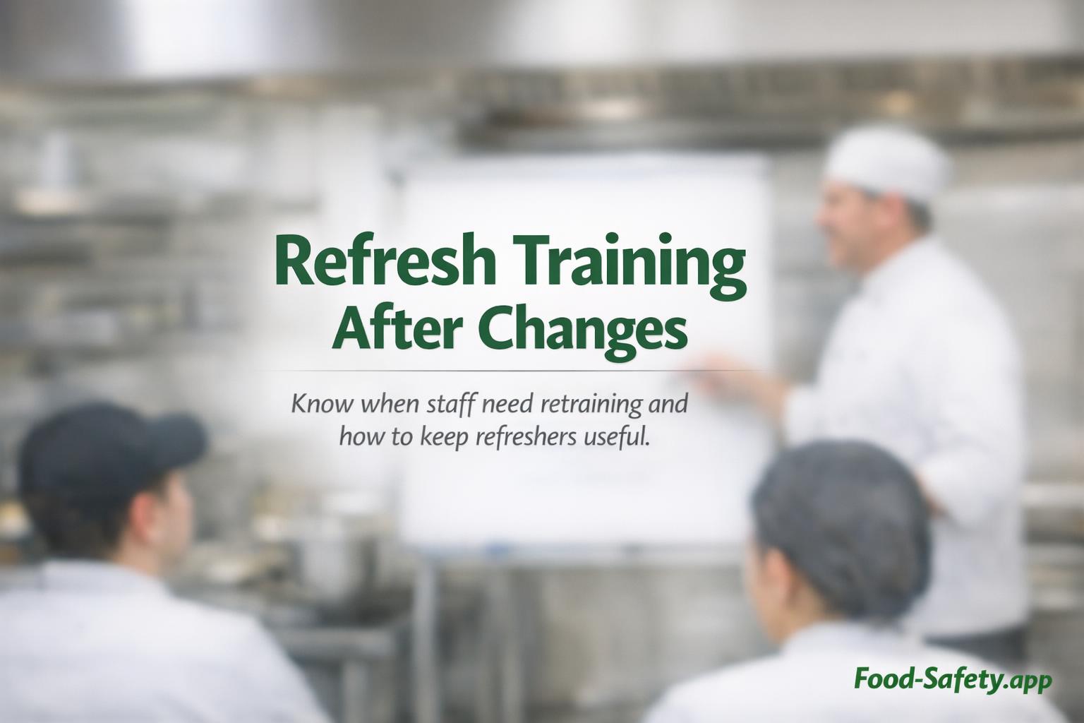 When Staff Need Food Safety Refresher Training When Staff Need Food Safety Refresher Training