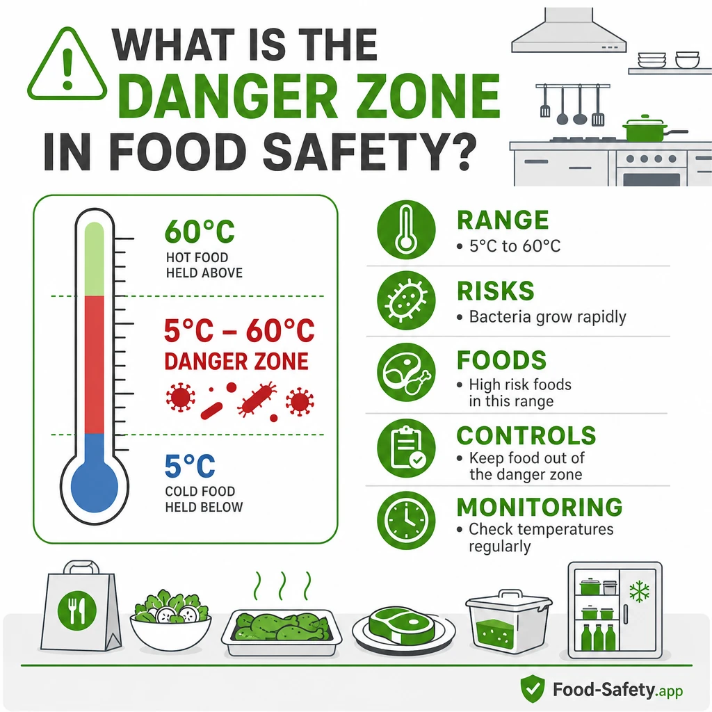 Keep food below 5°C or above 63°C where possible