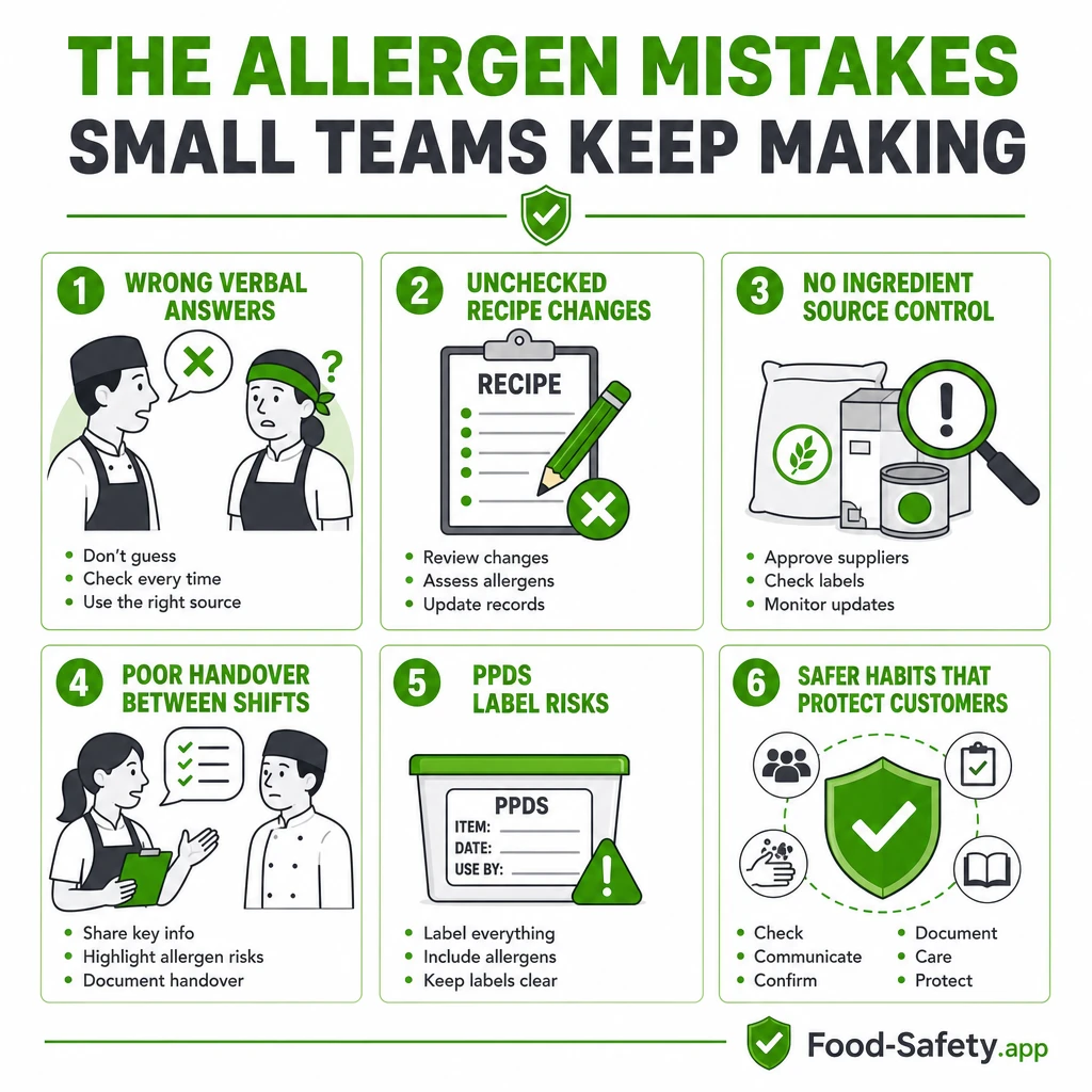 Never guess an allergen answer for a customer
