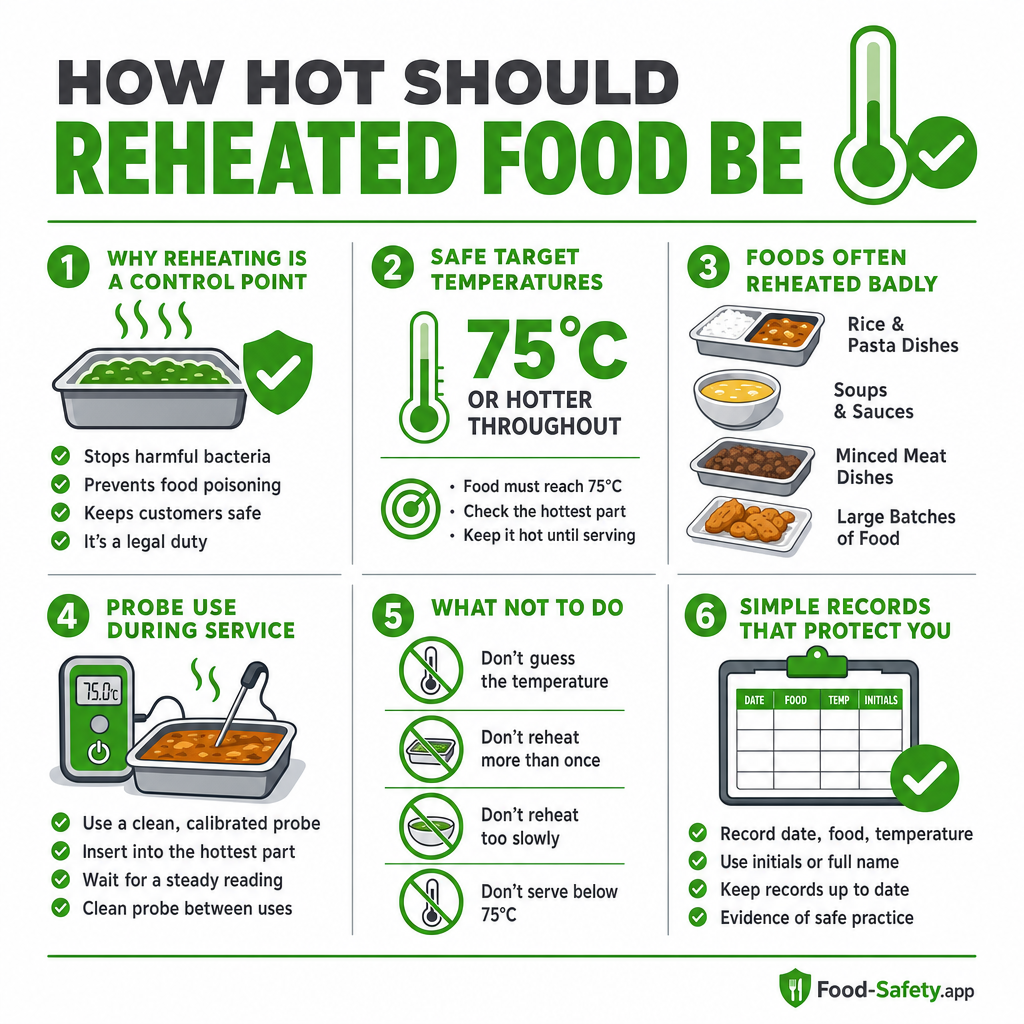 How Hot Should Reheated Food Be Reheat until steaming hot throughout
