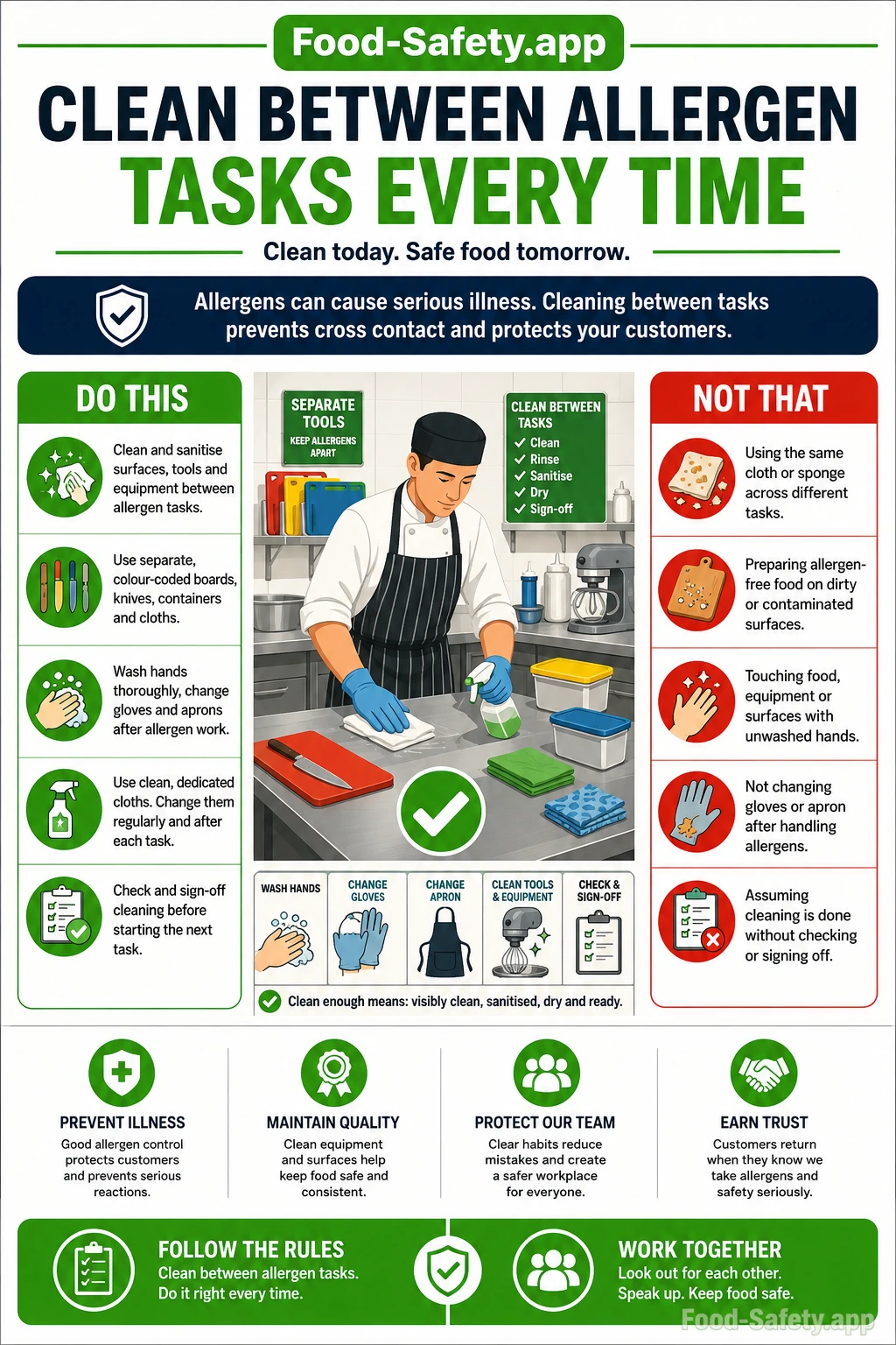 How Cleaning Stops Allergen Cross Contact Allergen cleaning and cross-contact control in commercial kitchens