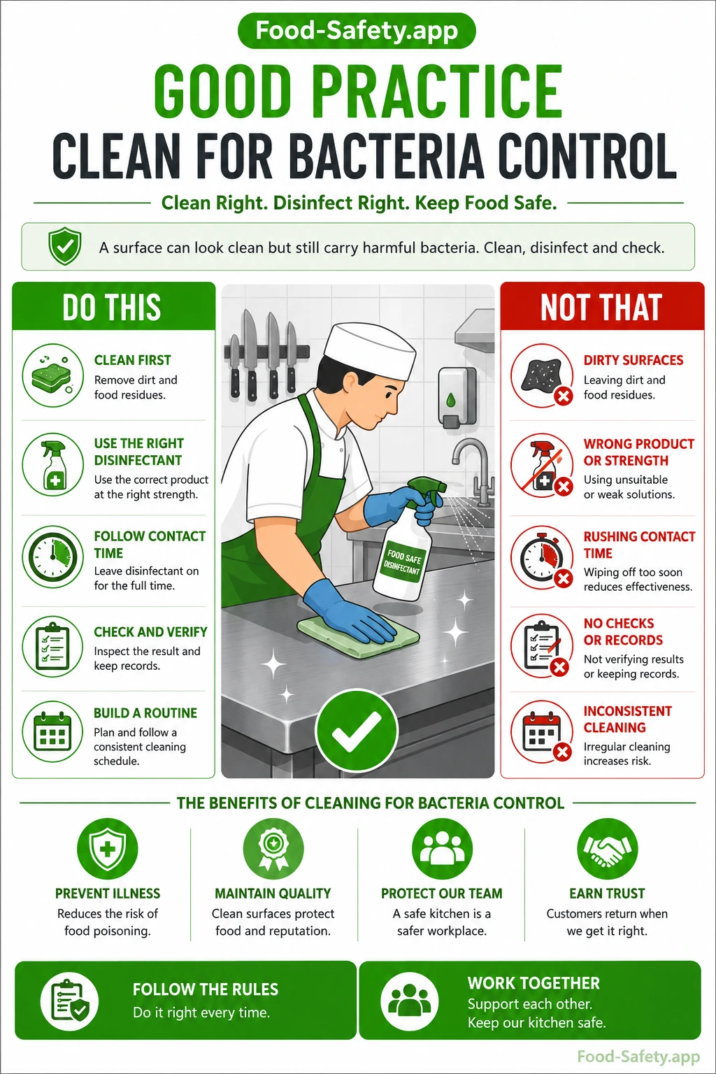 How to Clean for Bacteria Control Not Just Appearance Clean for bacteria control in food safety