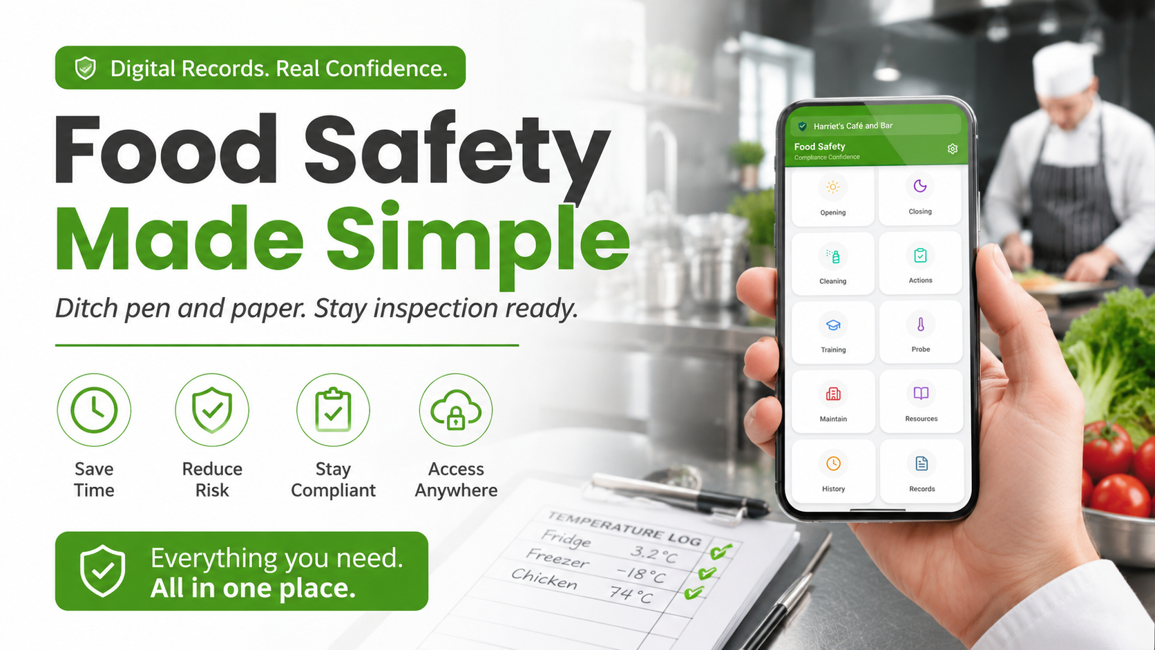 Why are food businesses still using pen and paper for food safety records?