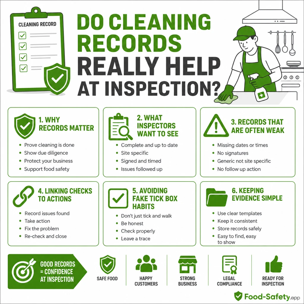 Cleaning Records for EHO Inspections: Do They Really Help? Record what was cleaned and what was fixed during cleaning