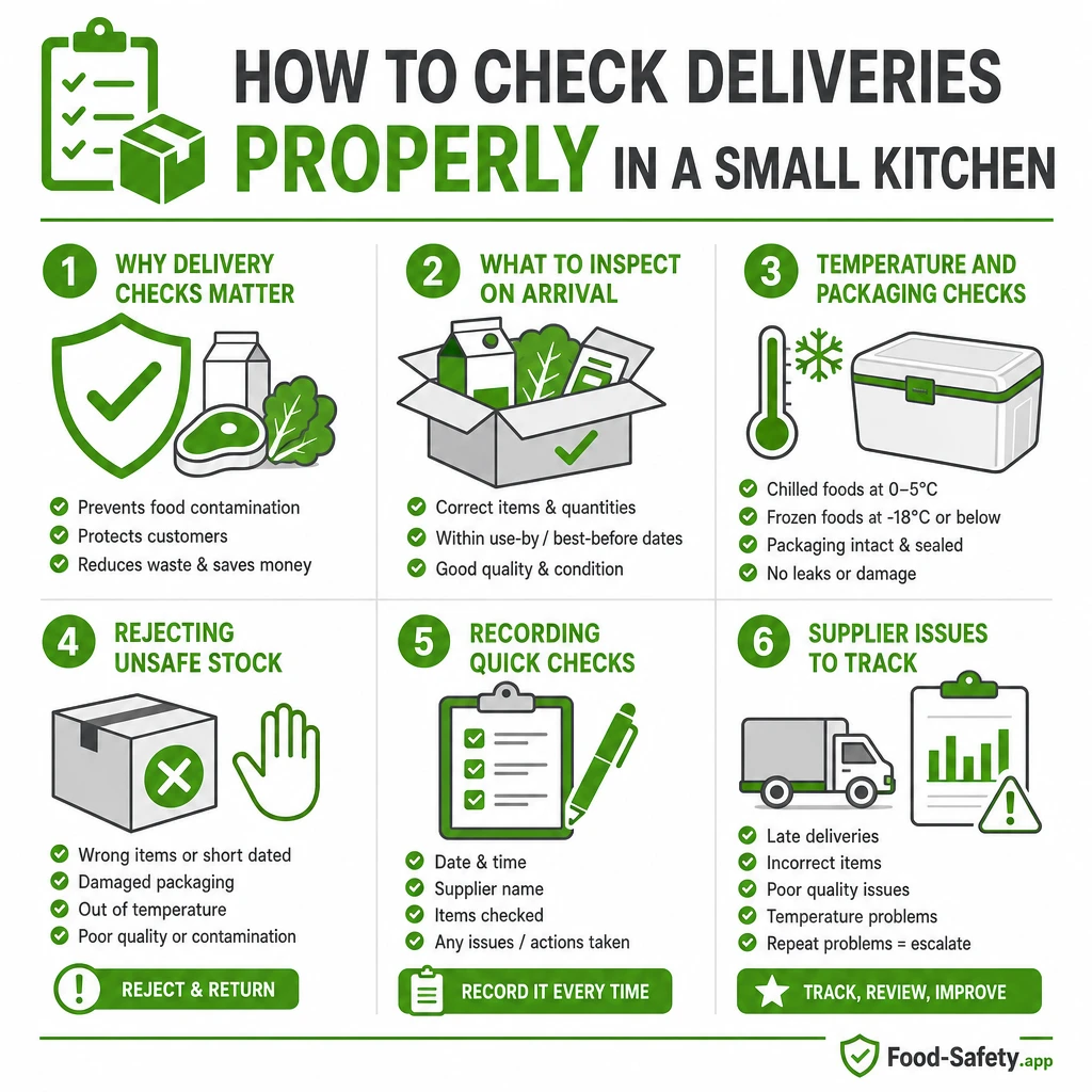Reject stock that arrives warm or damaged