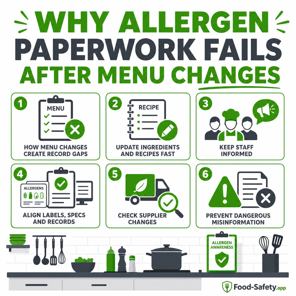 Allergen Paperwork After Menu Changes: How to Stay Compliant Update allergen records with every change