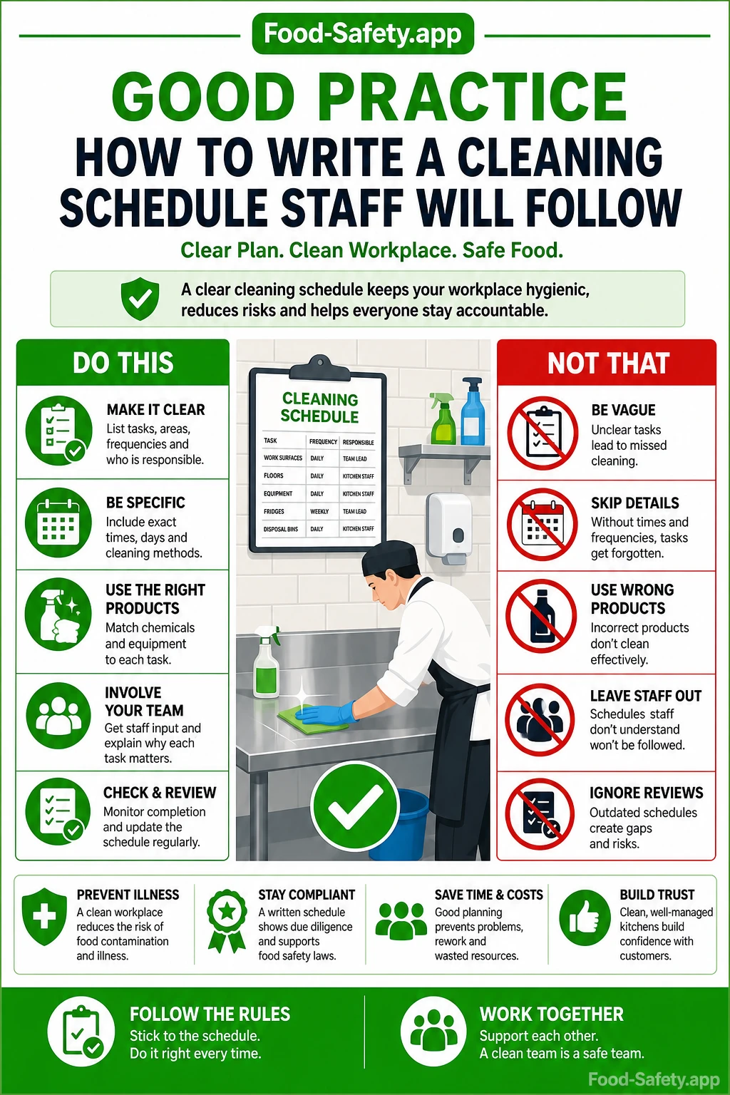 Restaurant Cleaning Schedule: How to Write One Staff Will Follow How to write a cleaning schedule staff will follow