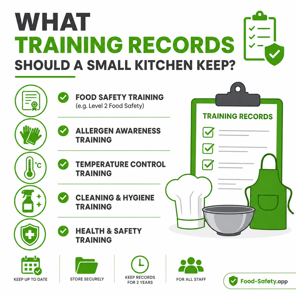 Keep proof of staff training 1