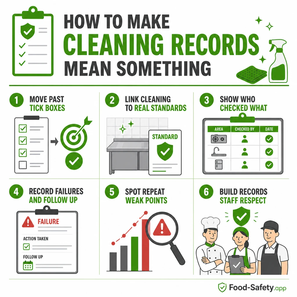 Turn tick boxes into proof of cleaning records