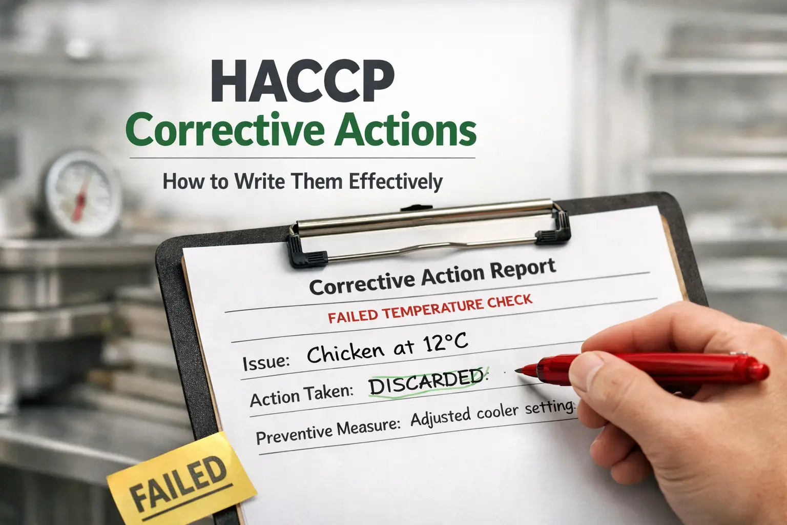 HACCP Corrective Actions: How to Write Them Effectively HACCP Corrective Actions: How to Write Them Effectively