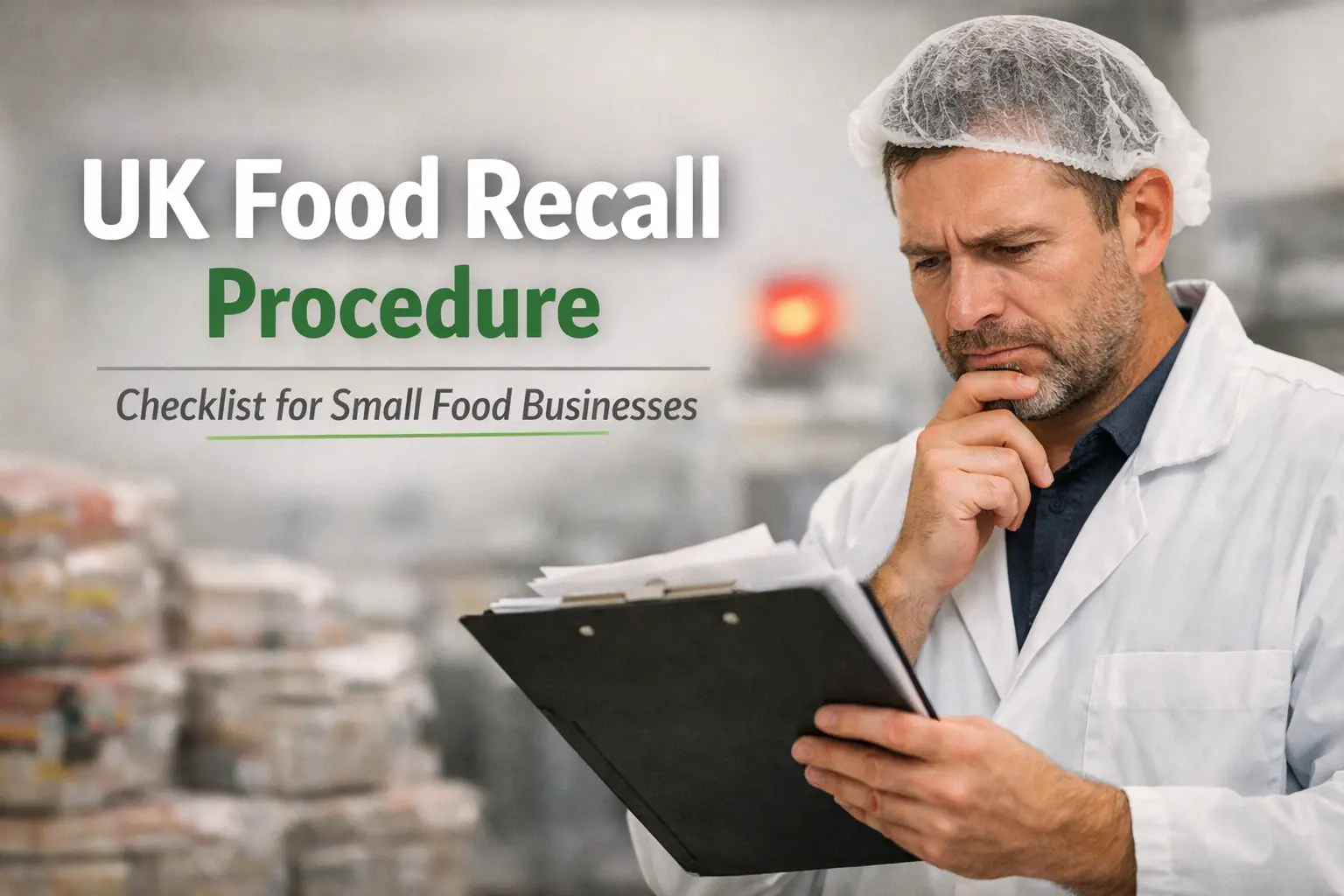 UK Food Recall Procedure: Checklist for Small Food Businesses UK Food Recall Procedure: Checklist for Small Food Businesses