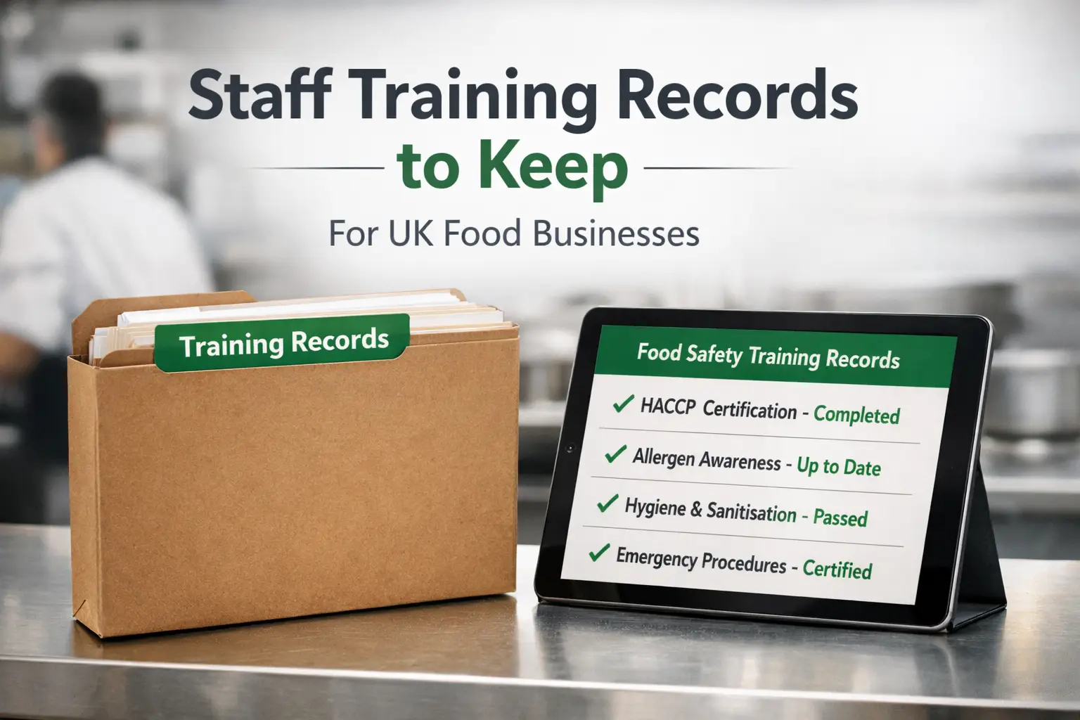 Staff Training Records to Keep for UK Food Businesses