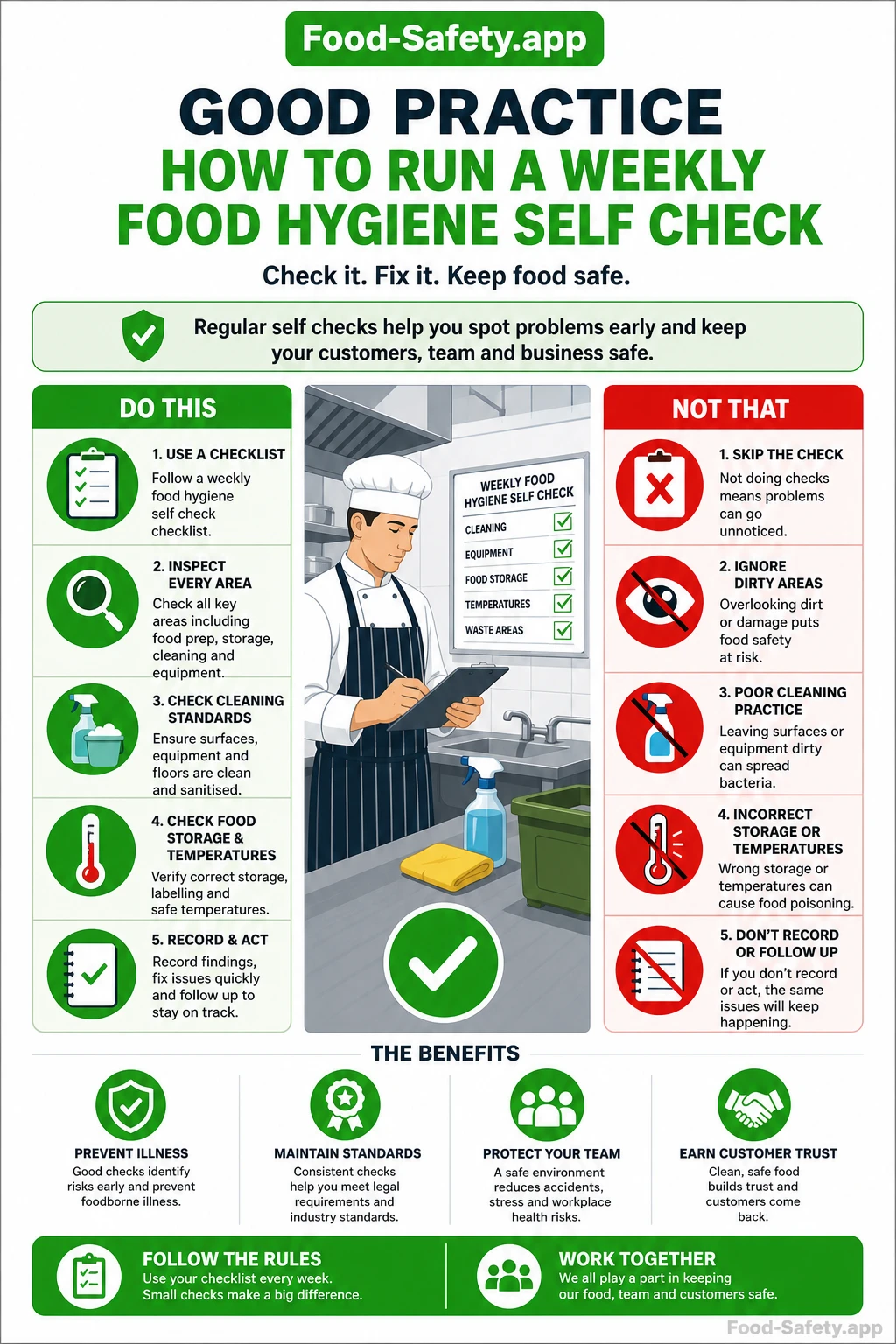 Food Hygiene Self Check: Weekly Checklist for UK Kitchens How to Run a Weekly Food Hygiene Self Check 1