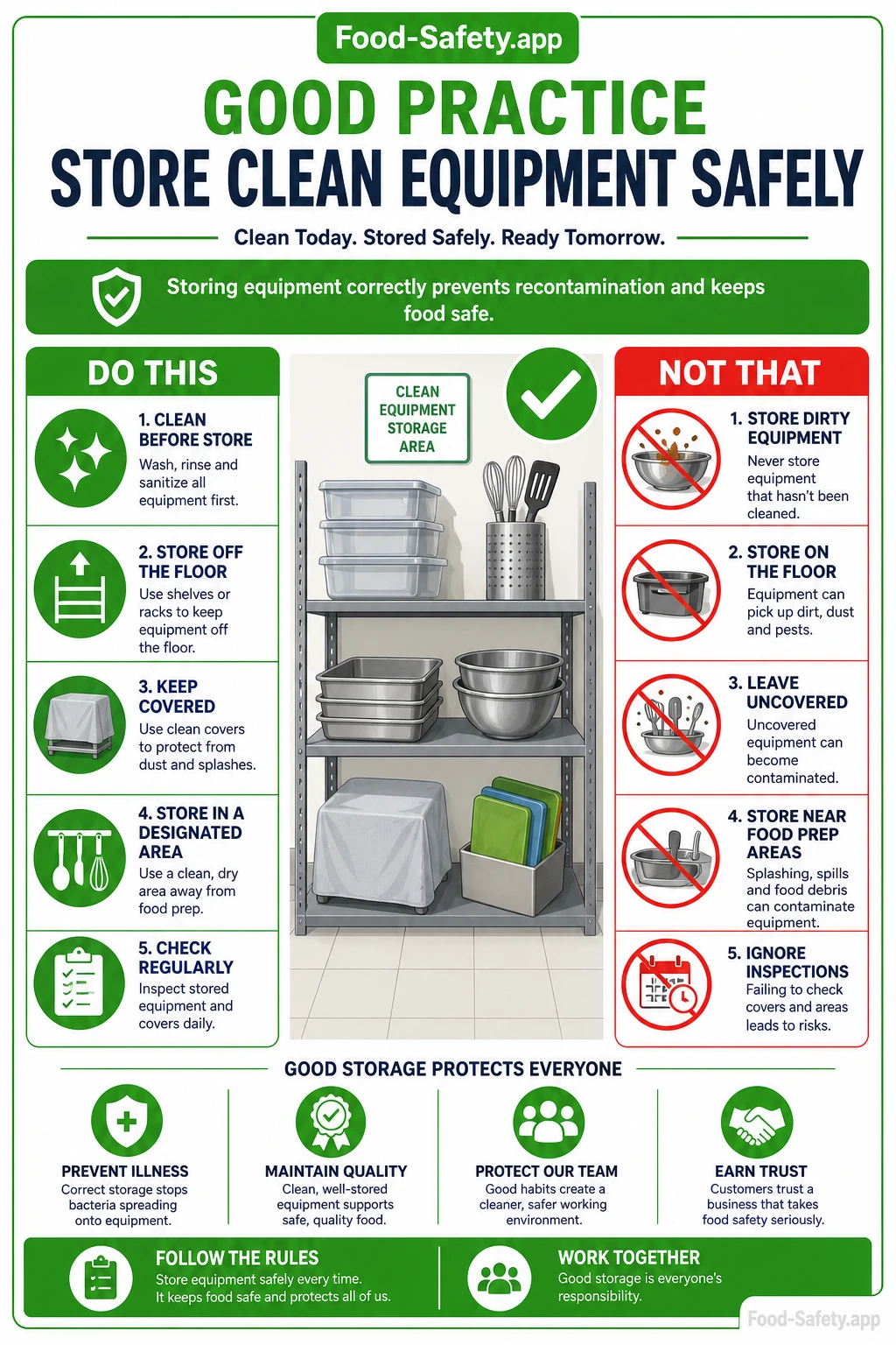 How to Store Clean Equipment Without Recontaminating It 1
