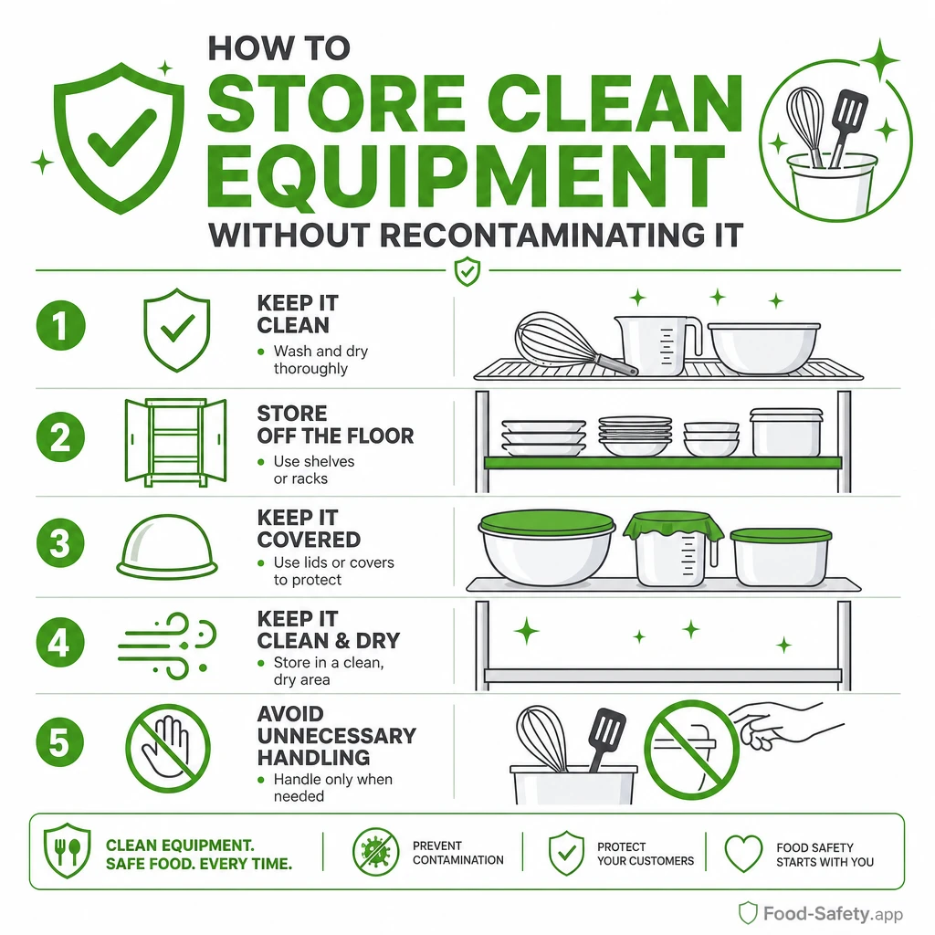 Keep clean equipment protected after washing 1