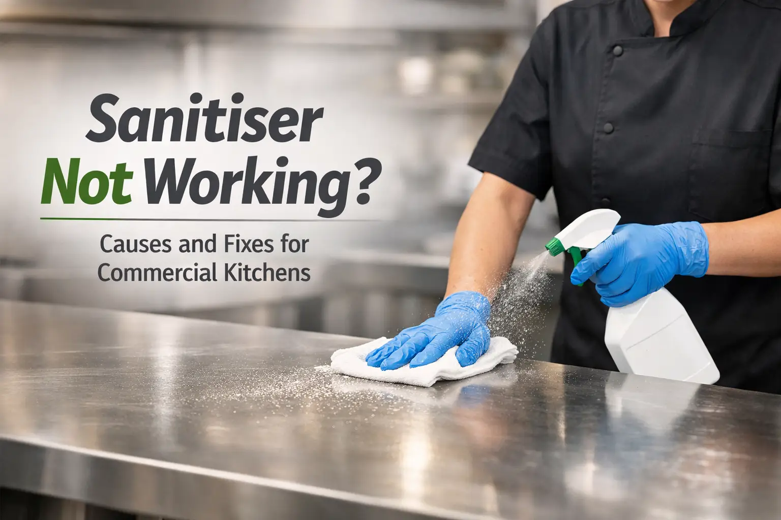 Sanitiser Not Working? Causes and Fixes for Commercial Kitchens Sanitiser Not Working? Causes and Fixes for Commercial Kitchens