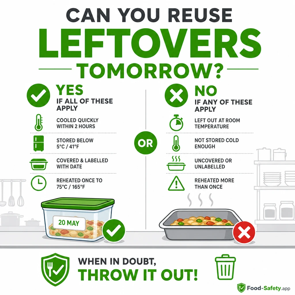When unsure do not keep leftovers for tomorrow 1