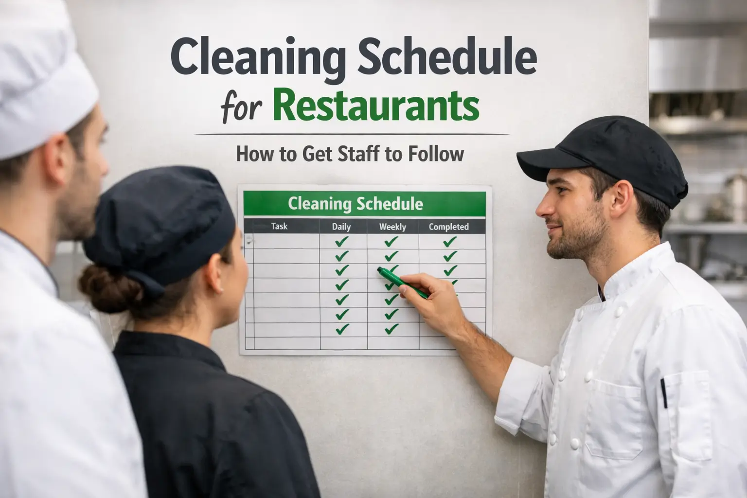 Cleaning Schedule for Restaurants: How to Get Staff to Follow